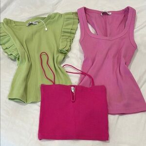Zara Women's Top Set - Pink and Green